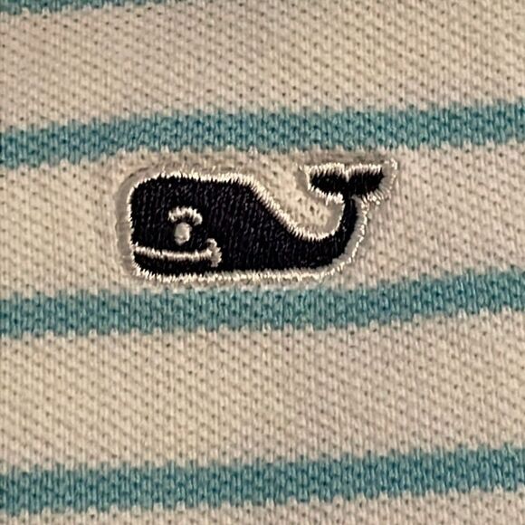 Vineyard Vines Blue Stripe Polo Shirt Mens Size Extra Large Cotton Preppy - Picture 3 of 11